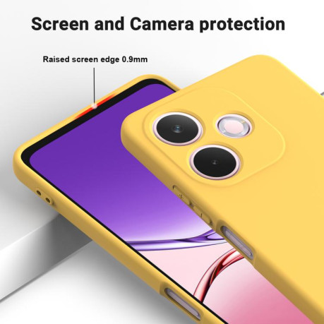 Силіконовий чохол Solid Color Liquid Silicone на OPPO A5 Pro 4G - жовтий