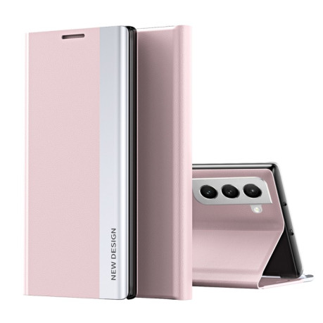 Чехол-книжка Electroplated Ultra-Thin для Samsung Galaxy S22 Plus 5G - розовый