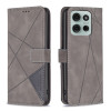 Чохол-книжка Rhombus Texture для Motorola Moto G75 5G - сірий