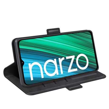 Чехол-книжка Dual-side Magnetic Buckle для Realme Narzo 50A - черный