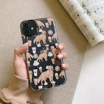 Чохол протиударний Double Color для iPhone 11 - Coffee Dog