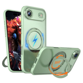 Чехол kalebol с MagSafe и подставкой 360 Metal Ring Holder на iPhone Air - зеленый