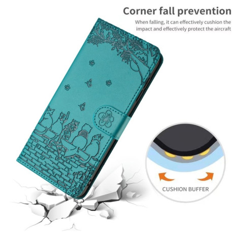 Чохол-книжка Cat Embossing Pattern на Xiaomi 14T Pro - синій