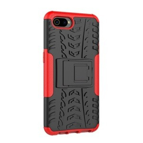 Противоударный чехол Tire Texture на Realme C2 - красный