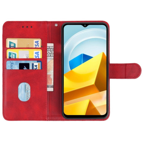 Чохол-книжка EsCase Leather для Xiaomi Poco M5 - червоний