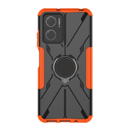 Противоударный чехол Machine Armor Bear для Xiaomi Redmi Note 11E/Redme 10 5G - оранжевый