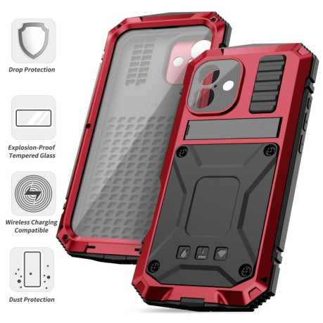Протиударний чохол R-JUST Life Waterproof для iPhone 16 - червоний