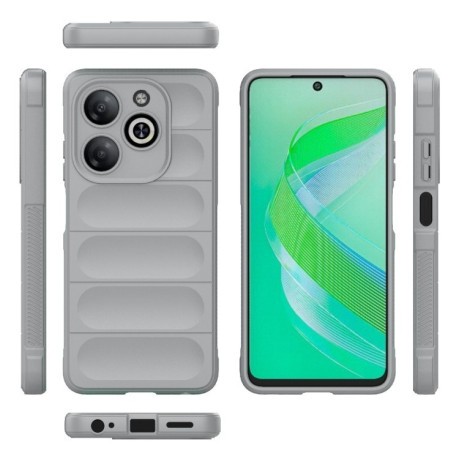 Силиконовый чехол Magic Flannel для Infinix Smart 8 - серый