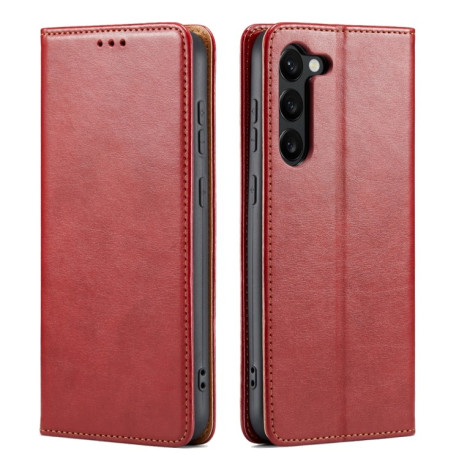 Шкіряний чохол-книжка Fierre Shann Genuine leather на Samsung Galaxy S23+ 5G - червоний