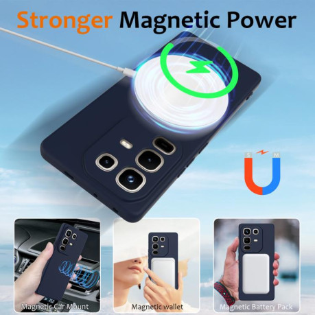 Силиконовый чехол Shockproof Silicone Magsafe для Infinix Note 50 4G / 50 Pro 4G - синий