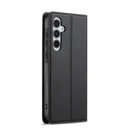 Чохол-книжка LC.IMEEKE L1 Series Frosted Fine Texture для Samsung Galaxy S25+ 5G - чорний