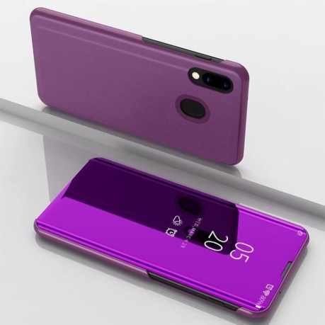 Чехол книжка Clear View на Samsung Galaxy A30/A20 -фиолетовый