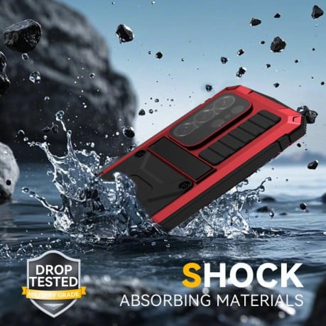 Противоударный чехол R-JUST Life Waterproof на Samsung Galaxy S26 Ultra 5G — красный
