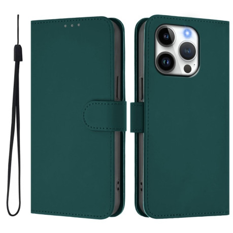 Чехол-книжка Skin Feel S-type для iPhone 16 Pro - зеленый