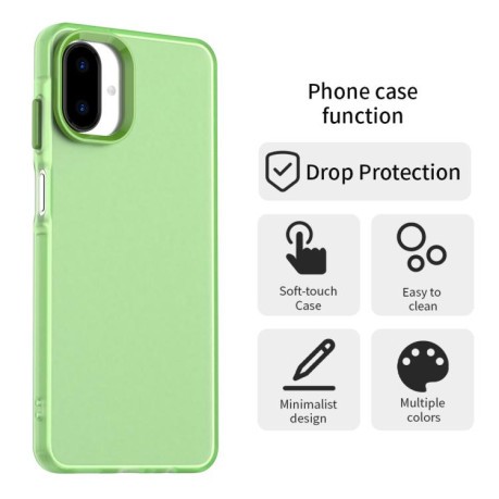 Противоударный чехол Candy Series для Samsung Galaxy A07 4G - зеленый