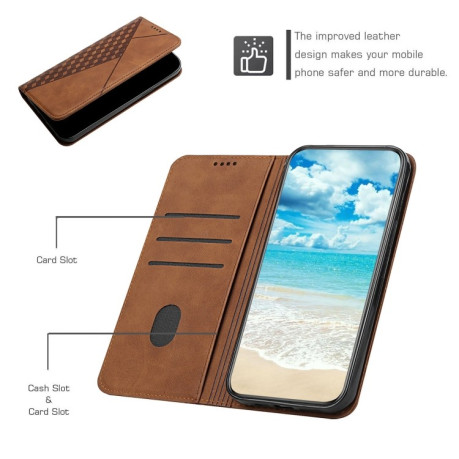 Чохол-книжка Rhombus Skin Feel для Samsung Galaxy A33 5G - коричневий