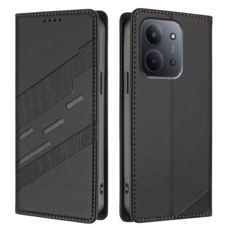 Чехол-книжка Embossed Multi-functional Wallet Retro Leather на Xiaomi Redmi 15C 5G / 4G EU 173mm - черный