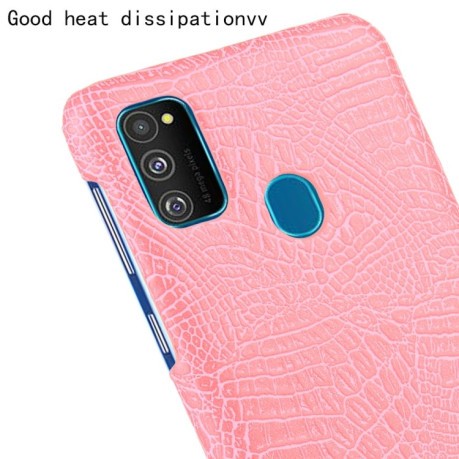 Удароміцний чохол Crocodile Texture на Samsung Galaxy M21/M30s -рожевий