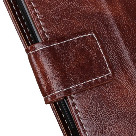 Кожаный чехол-книжка Retro Crazy Horse Texture на Samsung Galaxy S20 FE - коричневый
