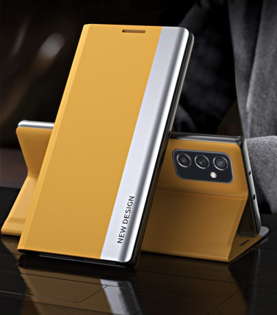 Чехол-книжка Electroplated Ultra-Thin для Samsung Galaxy M23 - желтый