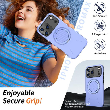 Противоударный чехол Kalebol с MagSafe и подставкой на iPhone 17 Pro Max - фиолетовый
