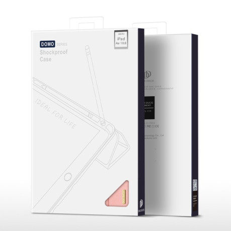 Противоударный чехол-книжка DUX DUCIS DOMO Series на iPad Air 10.9 2022/2020 - розовый