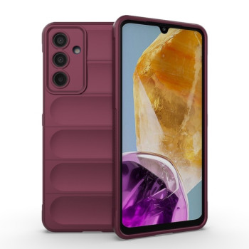 Силіконовий чохол Magic Flannel для Samsung Galaxy M55 5G - винно-червоний