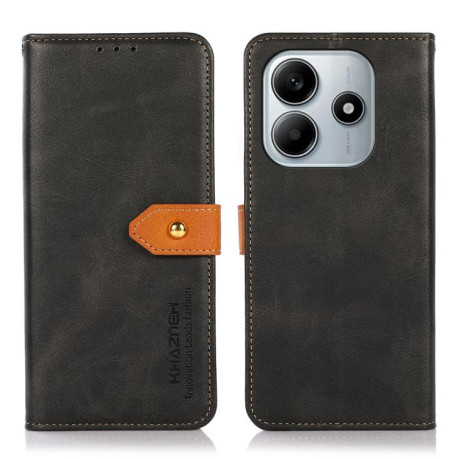 Чехол-книжка KHAZNEH Cowhide Texture на Xiaomi Redmi Note 14 4G 164.84mm - черный