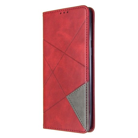 Чохол-книга Rhombus Texture на Samsung Galaxy A21- червоний