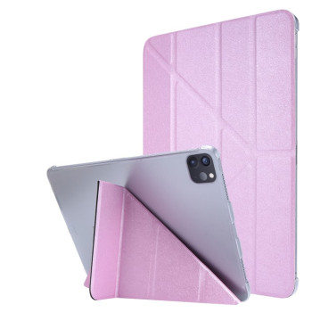Чехол-книжка Silk Texture Horizontal Demation для iPad Air 13 2024 / Pro 12.9 2020 - розовый