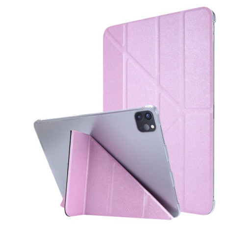 Чохол-книжка Silk Texture Horizontal Demation для iPad Air 13 2024 / Pro 12.9 2020 - рожевий