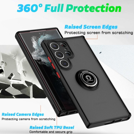 Противоударный чехол Q Shadow 1 Series для Samsung Galaxy S23 Ultra 5G - черно-красный