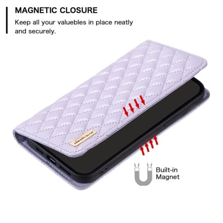 Чехол-книжка Diamond Lattice для Xiaomi 13 Lite / Civi 2 - фиолетовый