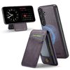 Чехол Fierre Shann Cowhide Vertical Flip Magnetic Card Holder для Samsung Galaxy S26+ 5G — фиолетовый
