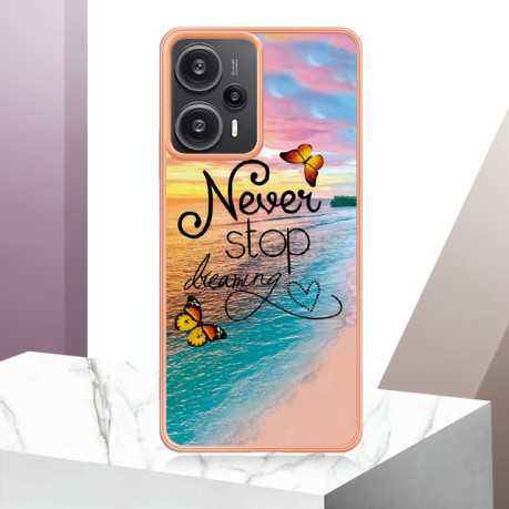 Протиударний чохол Electroplating IMD для Xiaomi Redmi Note 12 Turbo/Poco F5 - Butterfly