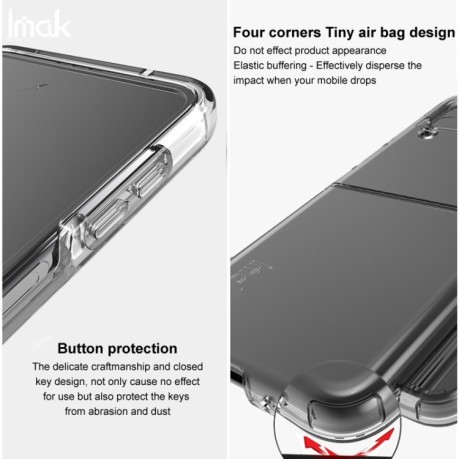 Противоударный чехол IMAK UX-6 series для Samsung Galaxy Z Flip3 5G - прозрачный
