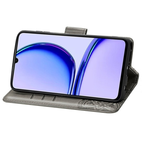 Чохол-книжка Butterfly Love Flower Embossed для Realme C53/C51 - сірий