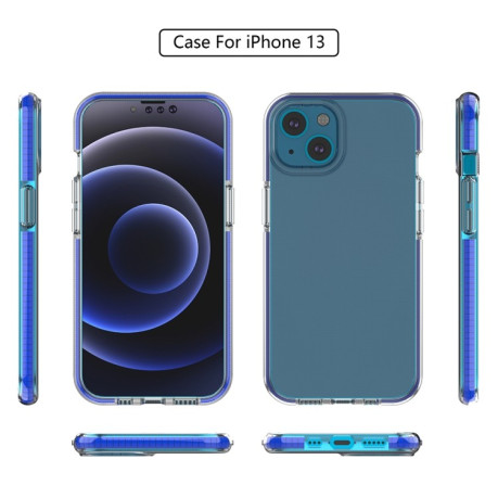 Ударозащитный чехол Double-color для iPhone 14/13 - голубой