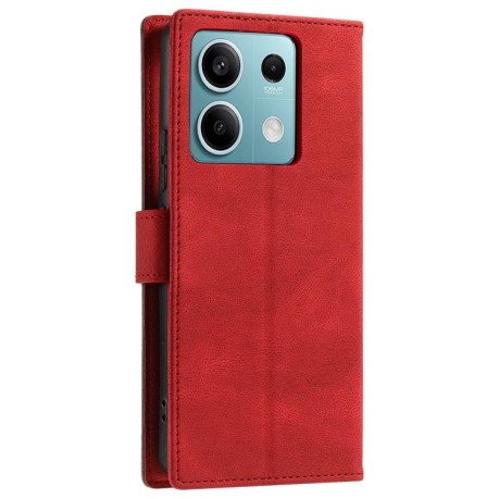 Чехол-книжка Stitching Skin Feel для Motorola Edge 60 Fusion - красный
