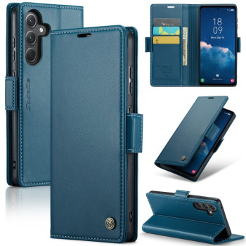 Чохол-книжка CaseMe 023 Butterfly Buckle Litchi Texture RFID Anti-theft Leather для Samsung Galaxy A35 5G - синій