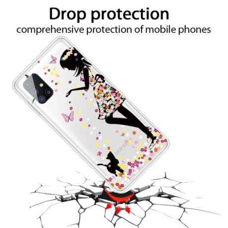 Ударозащитный чехол Painted Transparent на Samsung Galaxy M51 - Girl
