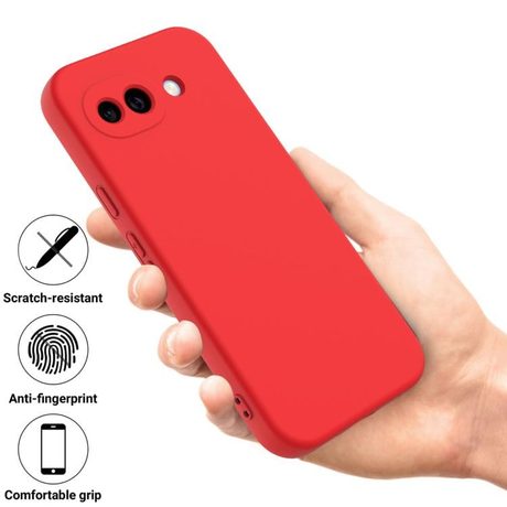 Силиконовый чехол Solid Color Liquid Silicone на Google Pixel 10a — красный