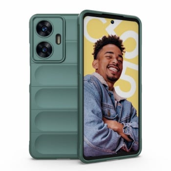Силиконовый чехол Magic Flannel для Realme C55 4G - зеленый