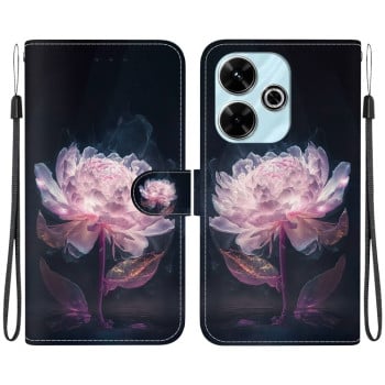 Чехол-книжка Colored Drawing Series на Xiaomi Poco M6 4G - Peony