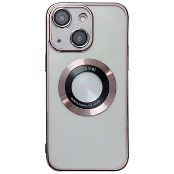 Противоударный чехол Electroplating (Magsafe) для iPhone 15 - Rose