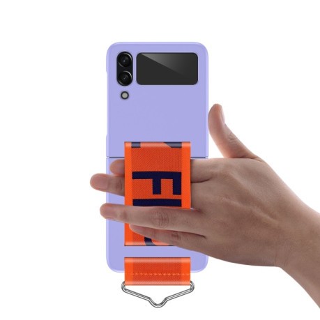 Противоударный чехол Folding Protective для Samsung Galaxy Flip4 - фиолетовый