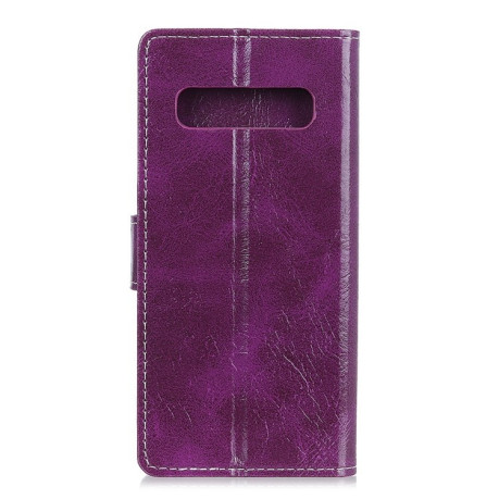 Кожаный чехол Retro Crazy Horse Texture на Samsung Galaxy S10/G973-фиолетовый