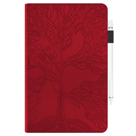 Чехол-книжка Tree Life Series Embossed Leather для Xiaomi Redmi Pad SE - красный