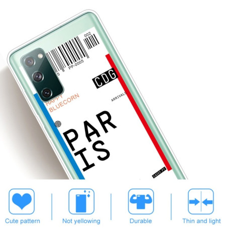 Протиударний чохол Boarding Pass Series Samsung Galaxy S20 FE - Paris