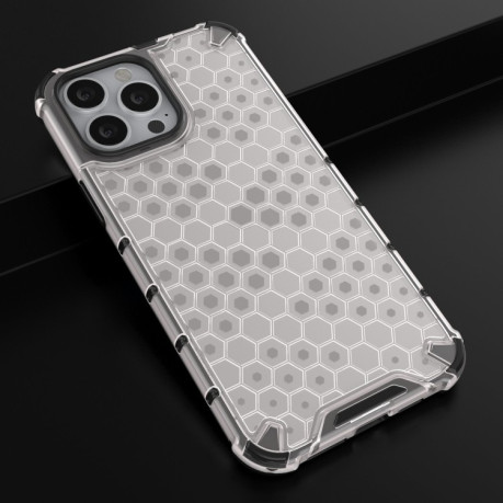 Протиударний чохол Honeycomb with Neck Lanyard для iPhone 13 Pro Max - білий